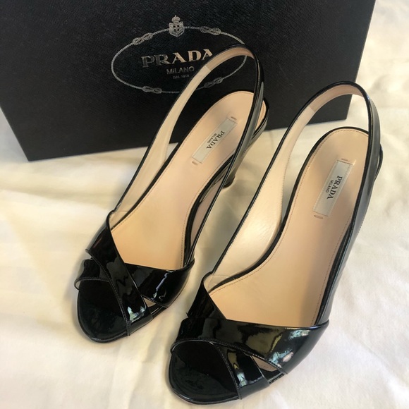 Prada patent wedges - Picture 1 of 9